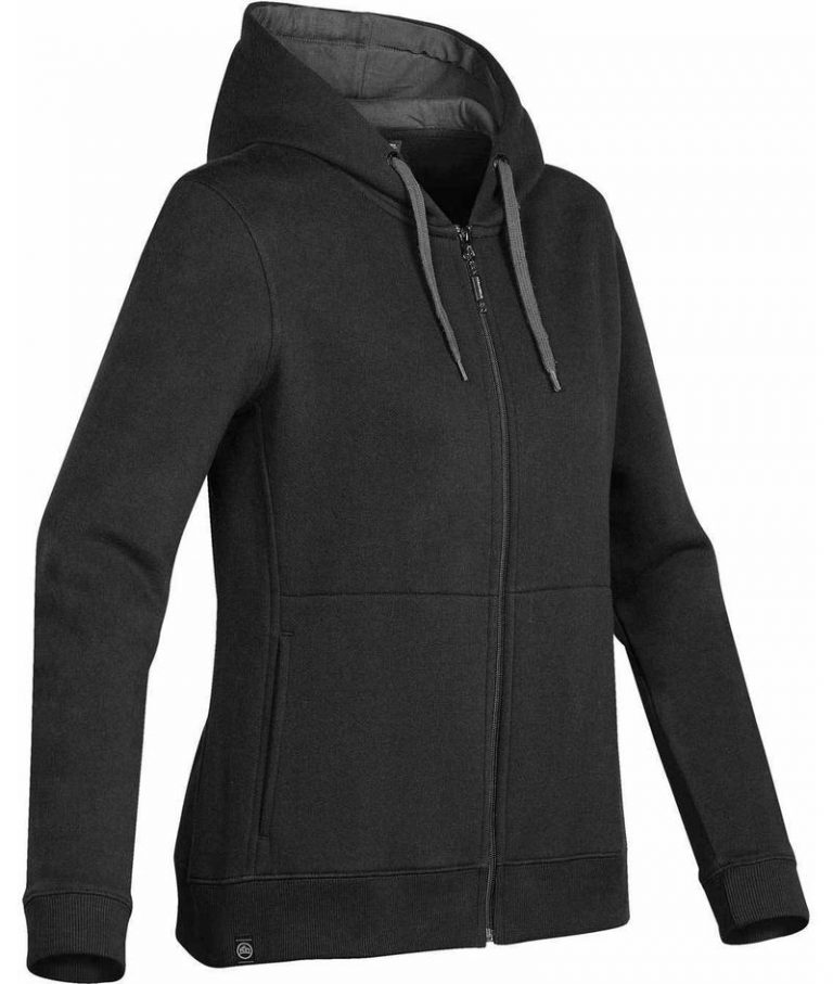 WTSTCFZ-4W - Black - WorkwearToronto.com - Women's Baseline Full Zip Hoodie - Custom Clothing Embroidery and Heat Press