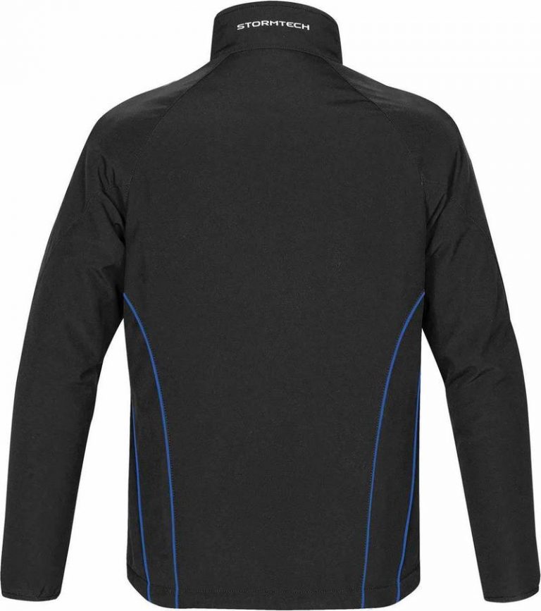 WTSTCXJ-3 Black Royal - WorkwearToronto.com - Men's Crew Softshell jackets with custom logo - back