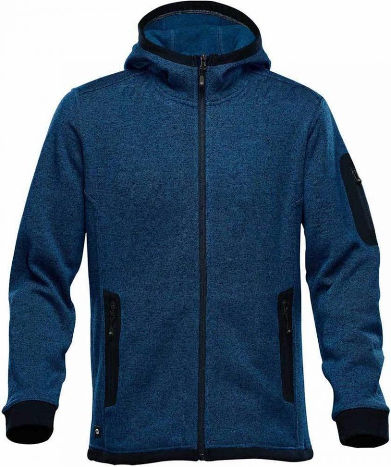 WTSTFH-2 - Denim - WorkwearToronto.com - Men's Knit Fleece Jacket With Hood
