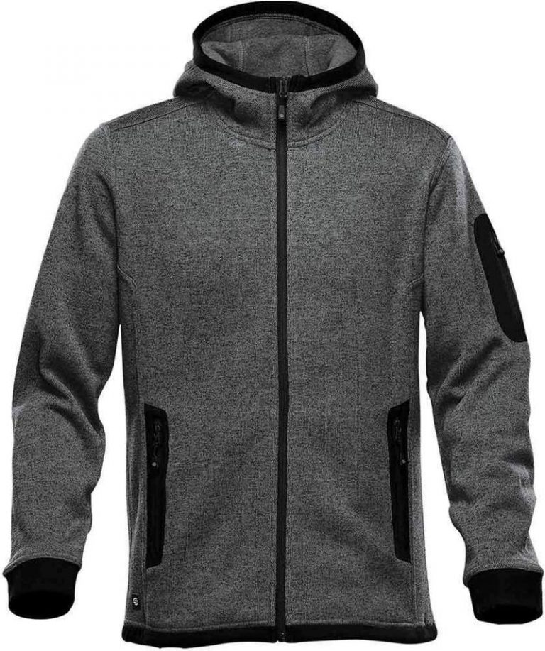 WTSTFH-2 - Graphite - WorkwearToronto.com - Men's Knit Fleece Jacket With Hood
