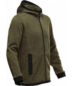 WTSTFH-2 - Sage - WorkwearToronto.com - Men's Knit Fleece Jacket With Hood - Side