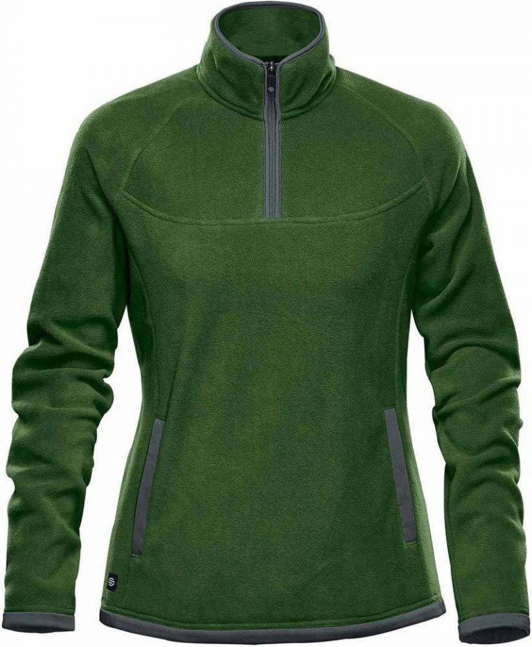 WTSTFPL-1W - Garden Green & Graphite - WorkwearToronto.com - Shasta Tech Fleece jacket For Women - Side - Custom Clothing Embroidery and Heat Press