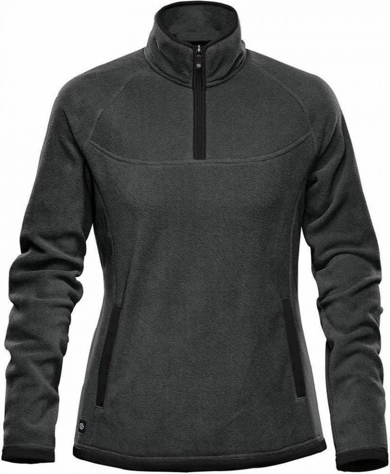 WTSTFPL-1W - Graphite & Black - WorkwearToronto.com - Shasta Tech Fleece jacket For Women - Side - Custom Clothing Embroidery and Heat Press