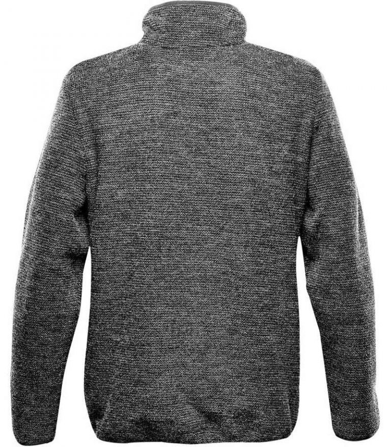 WTSTKR-1 - Graphite - WorkwearToronto.com - Men's Knit Fleece Jacket With Custom Logo - Back