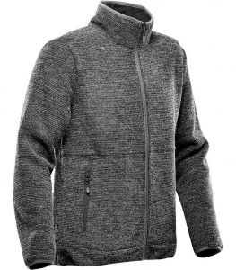 WTSTKR-1 - Graphite - WorkwearToronto.com - Men's Knit Fleece Jacket With Custom Logo - Side