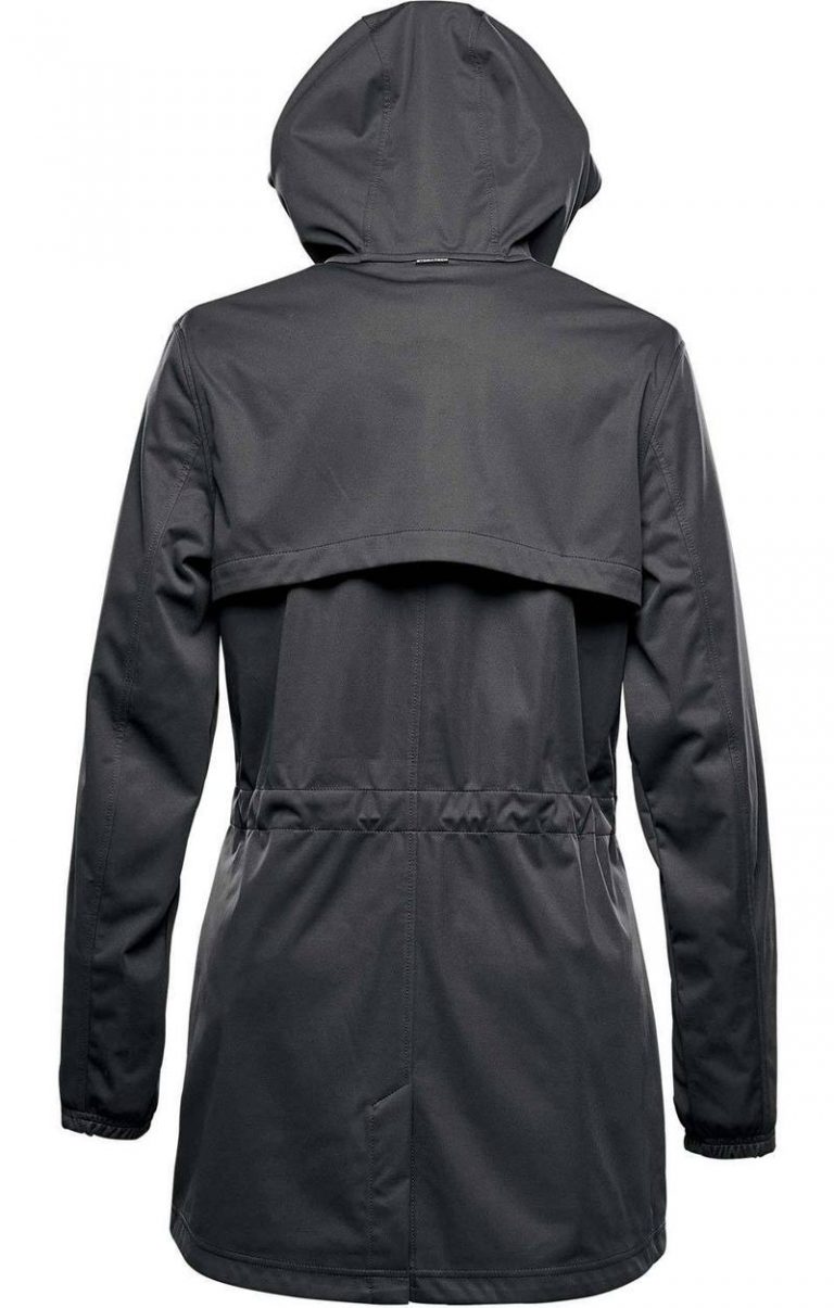 WTSTKSL-1W Dolphin Black - WorkwearToronto.com - Women's Belcarra Softshell jackets with custom logo - Back