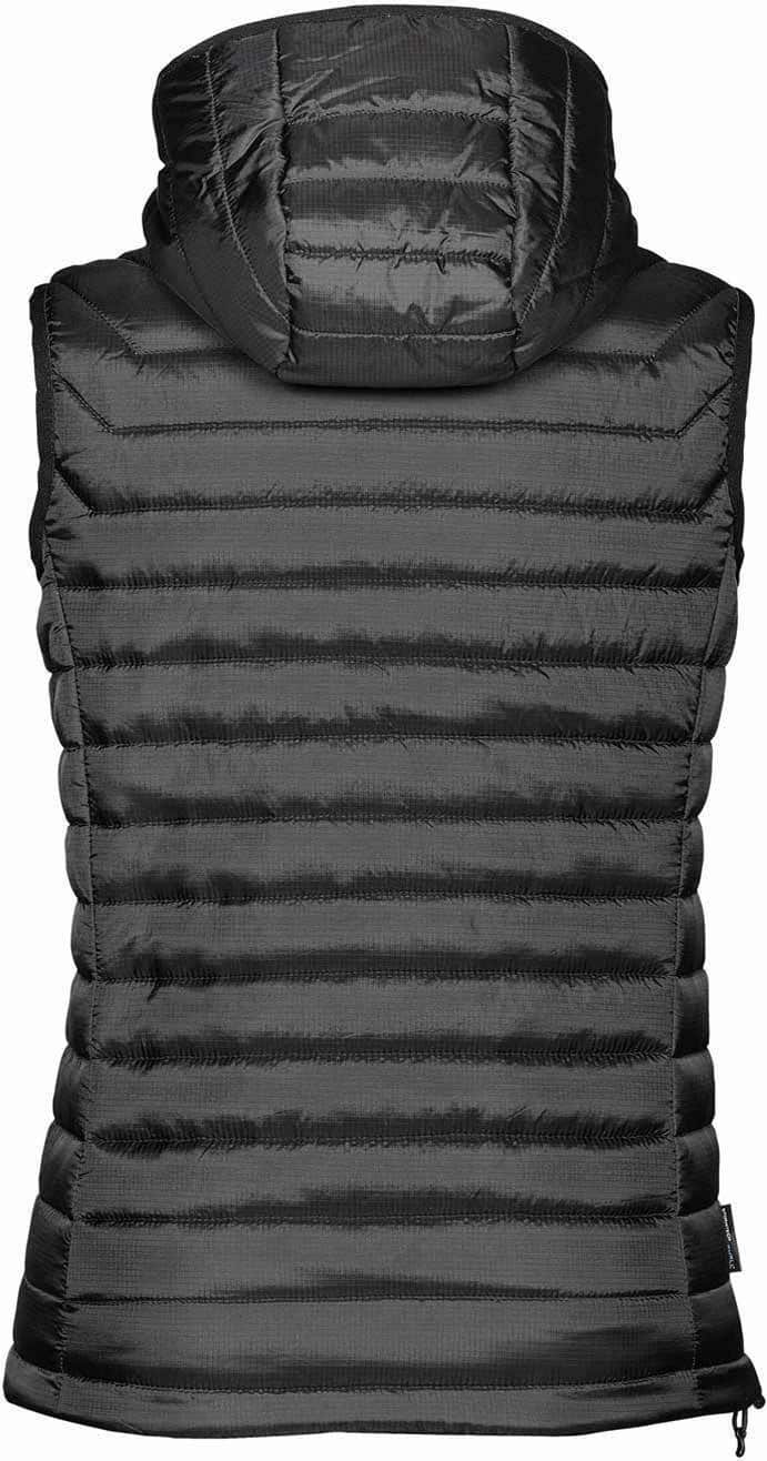 WTSTPFV-2W - Black & Charcoal - WorkwearToronto.com - Women's Gravity Thermal Vest - Back - Custom Clothing Embroidery and Heat Press