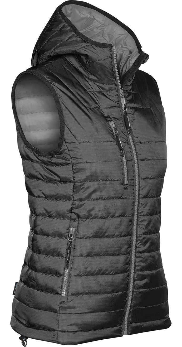 WTSTPFV-2W - Black & Charcoal - WorkwearToronto.com - Women's Gravity Thermal Vest - Custom Clothing Embroidery and Heat Press