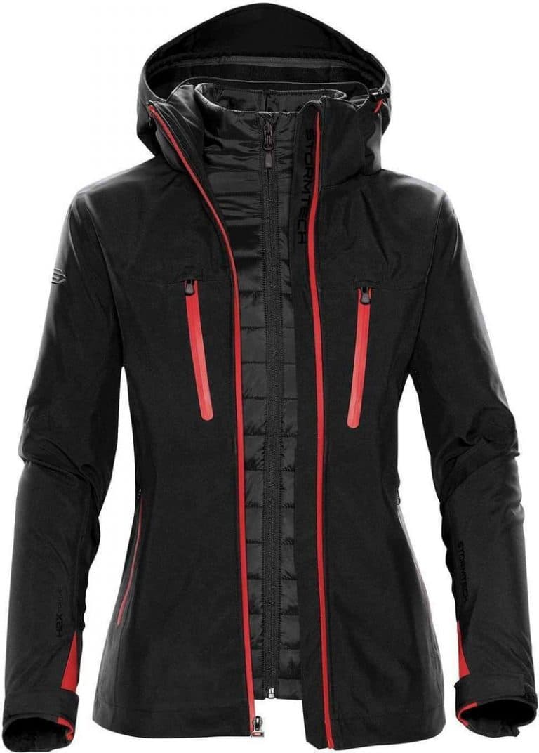 WTSTXB-4W - Black Bright Red - WorkwearToronto.com - Women's Matrix System jacket - Front