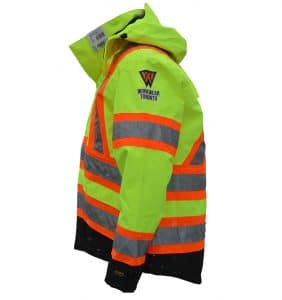 Custom Hi-Vis/Hi-Viz Jackets - WWT - Safety Jacket - Yellow -Safety Wear - Workwear Toronto - Heat Transfer - Screen Printing - Embroidery