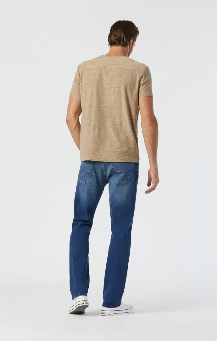 Zach In Bid Brushed Organic Move Jeans With Optional Logo in Toronto - MAVI0045326553M - Back